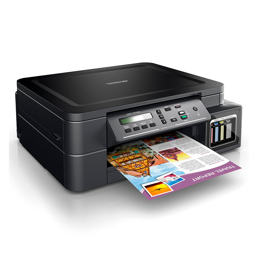 Impresora Multifuncional Brother DCP-T510W, Inyección de Tinta Continua,  USB 2.0, WiFi – PERCIA – Tienda online de tecnología