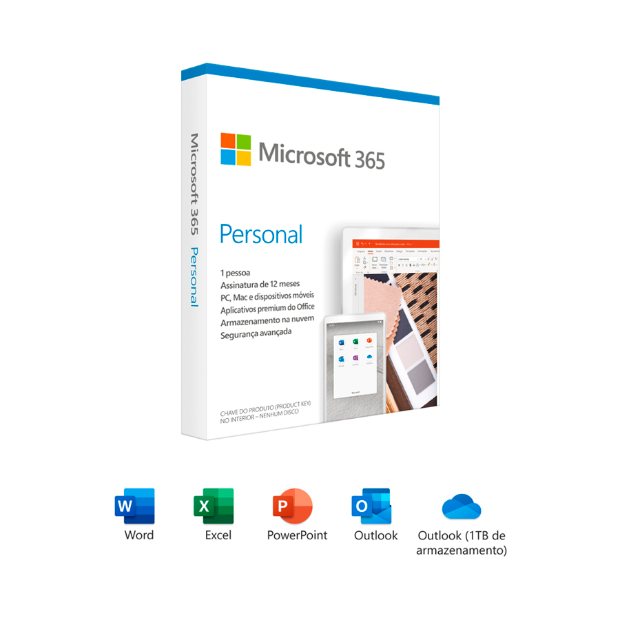 Microsoft 365 Personal, 1 Usuario, Original (QQ2-00008) – Percia