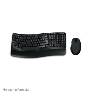 Kit teclado y mouse inalámbrico Microsoft Sculpt Comfort Desktop, receptor usb, negro (L3V-00004)